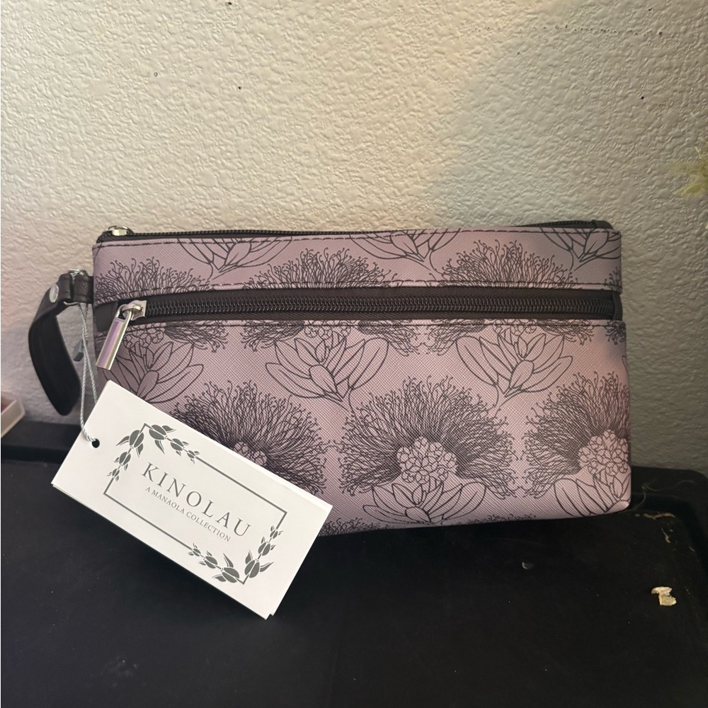 Lavender Floral Wristlet